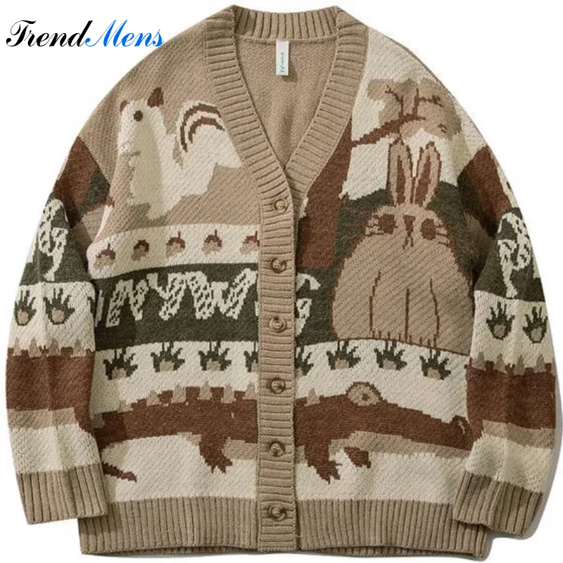 Vintage Cardigan Oversized Sweater New Japanese Harajuku Cartoon Women Knitted Sweater Hip Hop Streetwear Loose Knitwear Tops
Vintage Cardigan Oversized Sweater New Japanese Harajuku Cartoon Women Knitted Sweater Hip Hop Streetwear Loose Knitwear Tops