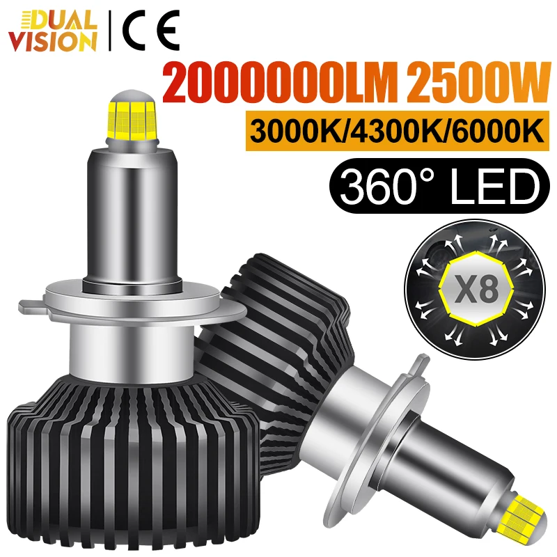 2500W H7 Turbo Led фары Canbus 360 3D 9012 H8 D4S D4R D2S D2R H11 H1 9005 9006 HB3 HB4 12V Автомобильная лампа 4300K 6000K
2500W H7 Turbo Led фары Canbus 360 3D 9012 H8 D4S D4R D2S D2R H11 H1 9005 9006 HB3 HB4 12V Автомобильная лампа 4300K 6000K