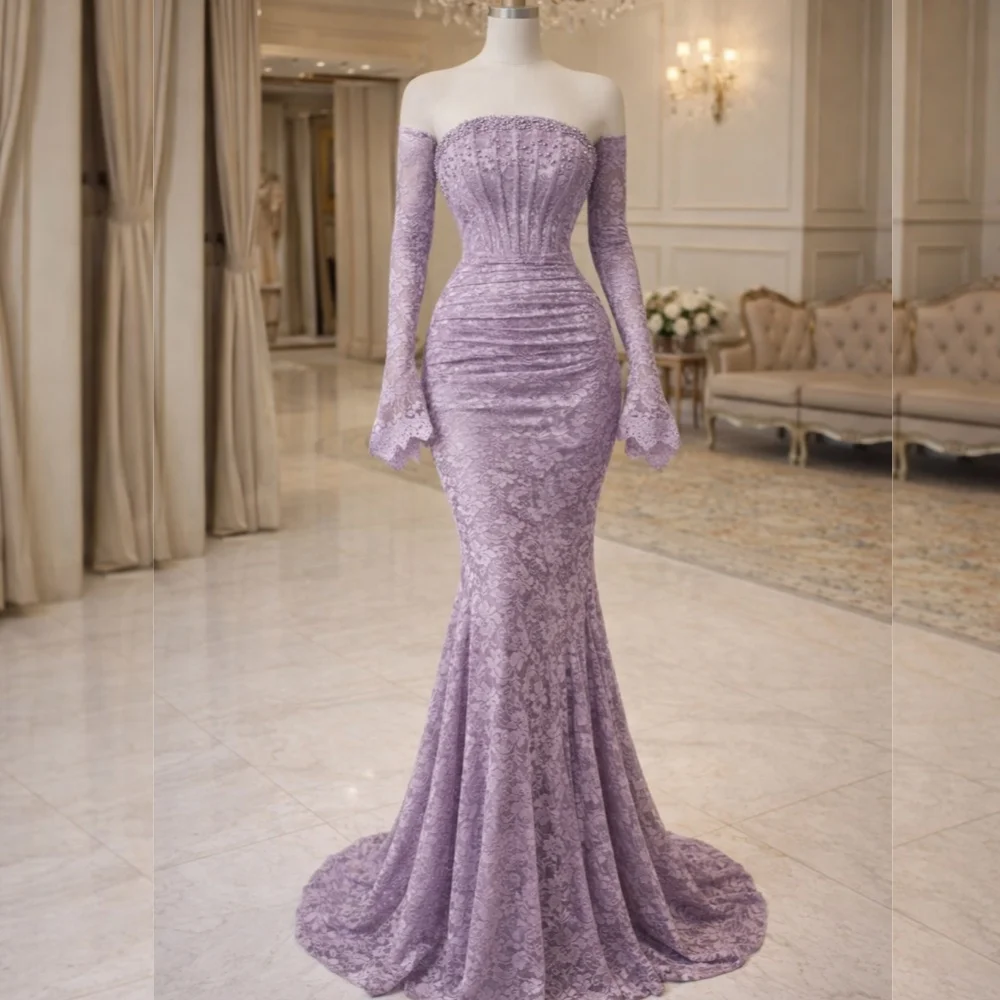 Изысканное вечернее платье на заказ с кружевом, блестками и бисером, без бретелек, фасон «русалка», плиссированное, длинное, для особых случаев, вечеринок и свадеб
Изысканное вечернее платье на заказ с кружевом, блестками и бисером, без бретелек, фасон «русалка», плиссированное, длинное, для особых случаев, вечеринок и свадеб