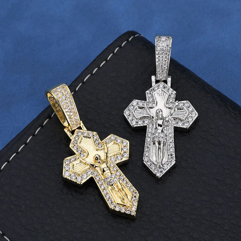 Cross Jesus Pendant Customized Gold Plated 18K Sparkling ZC Cross Pendant Necklace Men and Women Festival Gifts
Cross Jesus Pendant Customized Gold Plated 18K Sparkling ZC Cross Pendant Necklace Men and Women Festival Gifts