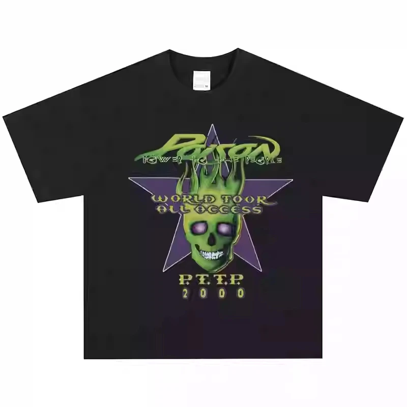 Poison Band's Rock Metal T-shirt American Retro Street Style Aged Hip-hop Heavyweight Short-sleeved Vintage High-quality Luxury
Poison Band's Rock Metal T-shirt American Retro Street Style Aged Hip-hop Heavyweight Short-sleeved Vintage High-quality Luxury