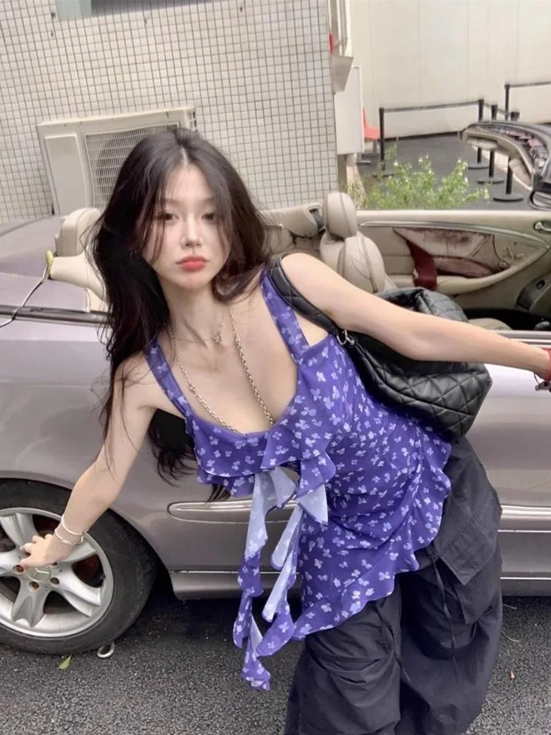 Irregular Ruffle Edge Floral Camisole Vest for Women's Summer 2024 New Style Spicy Girl Style and Stylish Top Female Clothing
Irregular Ruffle Edge Floral Camisole Vest for Women's Summer 2024 New Style Spicy Girl Style and Stylish Top Female Clothing