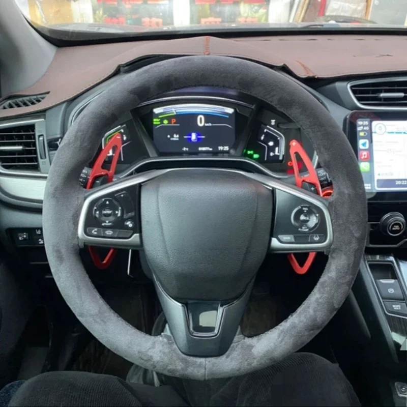 Car Steering Wheel Weaving Suede Lingpai Haoying Platinum Rui Crown Road 2019-2025 Steering Wheel Cover For Honda Civic
Car Steering Wheel Weaving Suede Lingpai Haoying Platinum Rui Crown Road 2019-2025 Steering Wheel Cover For Honda Civic