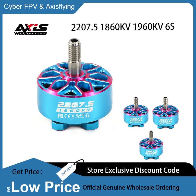 4 PCS Axisflying Brushless Motor 2207.5 / For FPV Droe / Freestyle / Bando / Racing FPV DIY Parts
4 PCS Axisflying Brushless Motor 2207.5 / For FPV Droe / Freestyle / Bando / Racing FPV DIY Parts