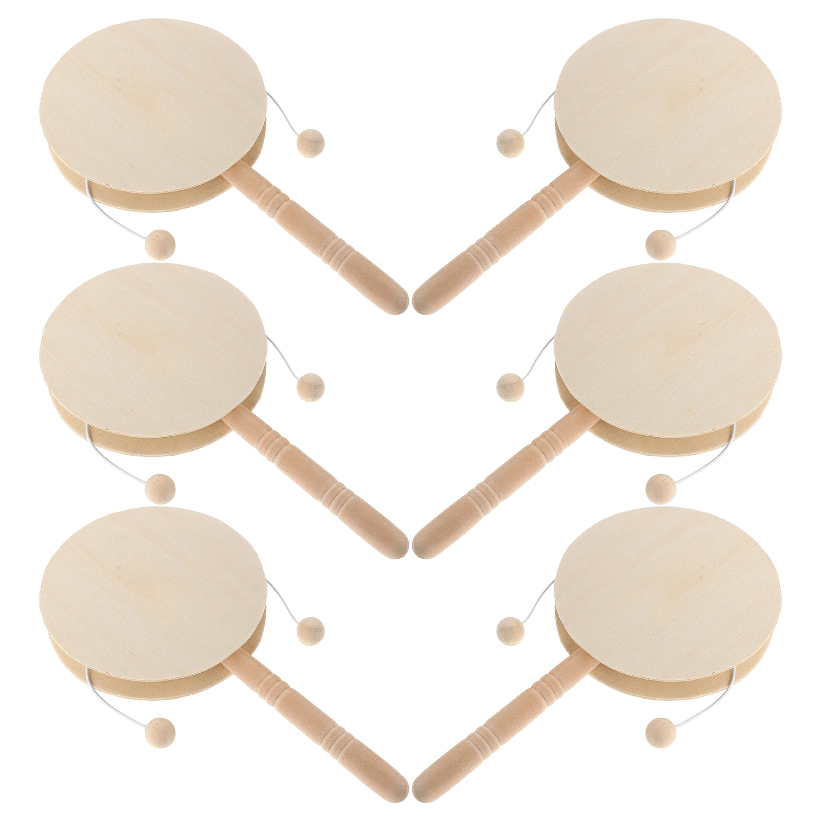 6pcs Unpainted Wood Rattle Drums DIY Musical Instruments for Kids Wooden Craft Toys Parent-Child Bonding Activity
6pcs Unpainted Wood Rattle Drums DIY Musical Instruments for Kids Wooden Craft Toys Parent-Child Bonding Activity