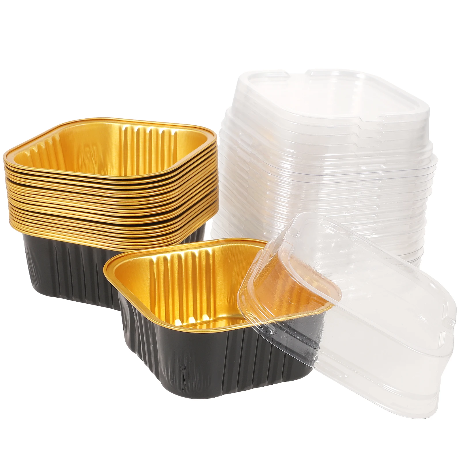 40 Sets 150ml Chocolate Cake Mold Foil Boxes Black Gold Plastic Lid Baking Containers BBQ Party Picnic Wedding Kitchen Bar Tools
40 Sets 150ml Chocolate Cake Mold Foil Boxes Black Gold Plastic Lid Baking Containers BBQ Party Picnic Wedding Kitchen Bar Tools