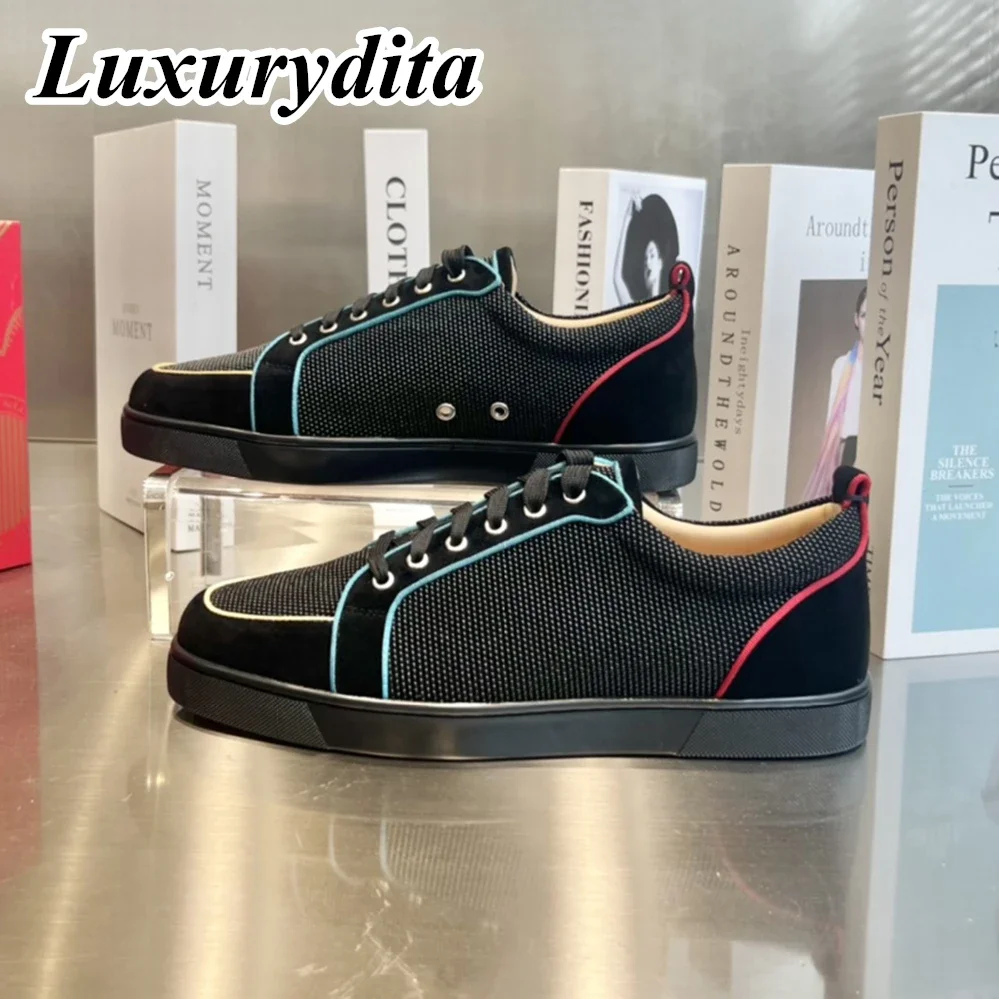 Top Quality Womens Trendy Casual Sneakers Luxury Mens Real Leather Tennis Shoes Designr Red Soled Tide Lovers Rivet Shoes HJ0898
Top Quality Womens Trendy Casual Sneakers Luxury Mens Real Leather Tennis Shoes Designr Red Soled Tide Lovers Rivet Shoes HJ0898