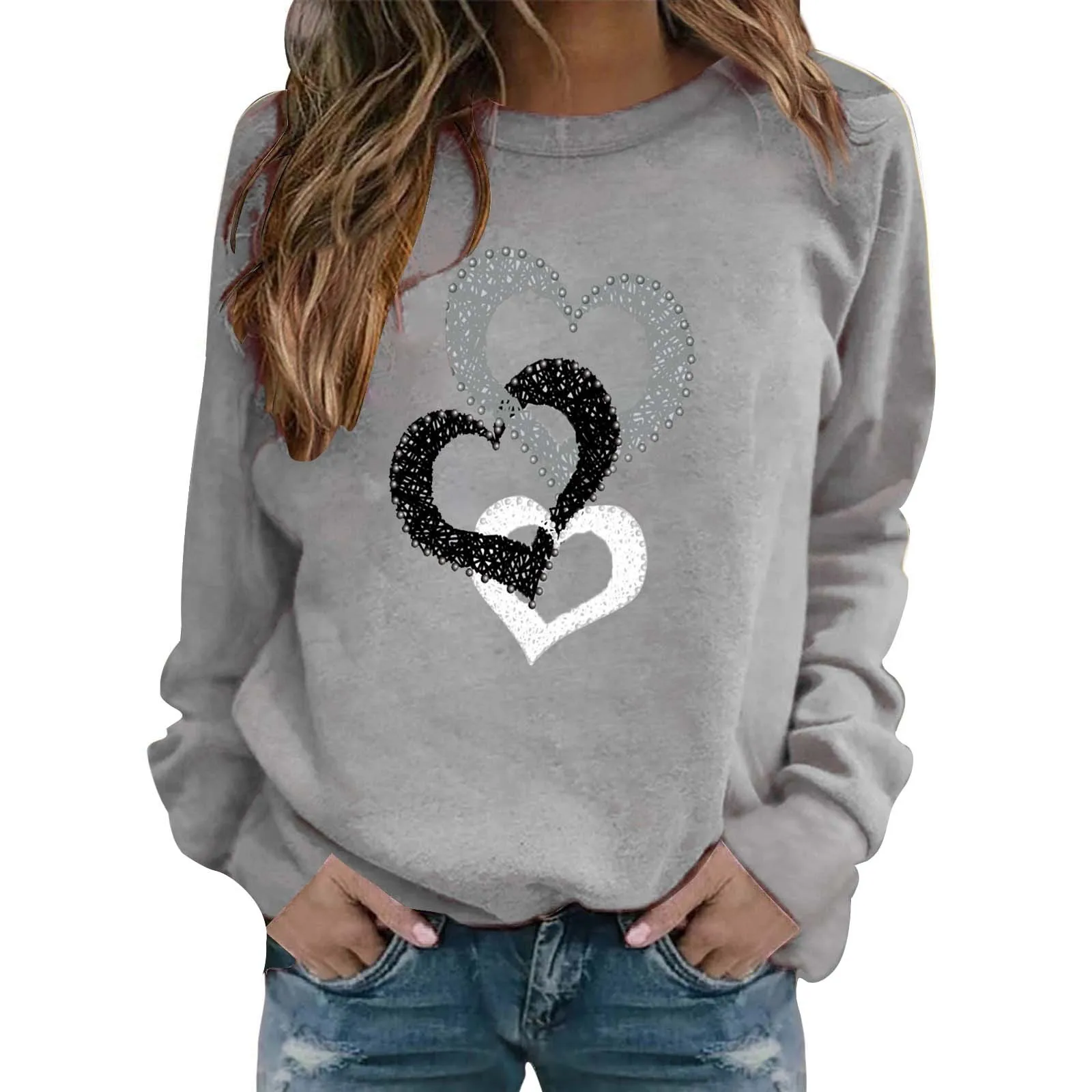 Ladies Shorts Outfits Women'S Fashionable Round Neck Valentine'S Day Casual Love Printed Tops And Women Fleece Jacket With Hood
Ladies Shorts Outfits Women'S Fashionable Round Neck Valentine'S Day Casual Love Printed Tops And Women Fleece Jacket With Hood