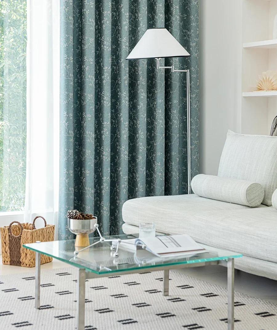 Customized Blue-green Vine Jacquard Thickened Blackout Curtains for Living Room Bedroom Window Balcony French Window Pastoral
Customized Blue-green Vine Jacquard Thickened Blackout Curtains for Living Room Bedroom Window Balcony French Window Pastoral