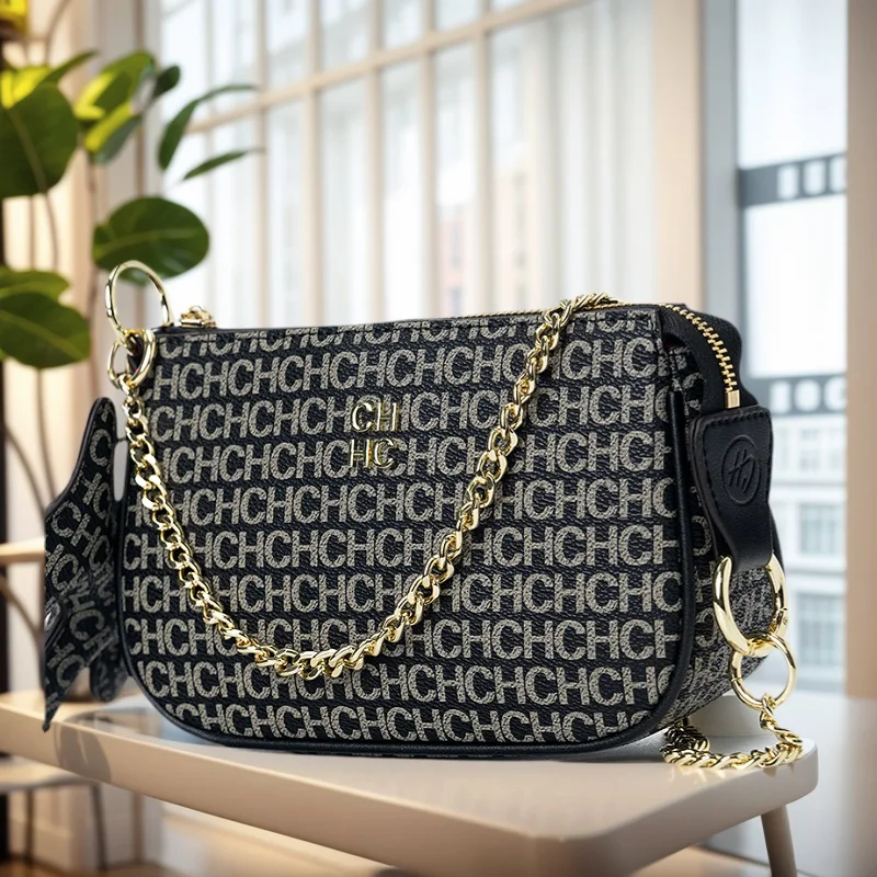 CH Letter Design Women's Bag With Shopping Compact Classy Fashion Simple Hundred Brand Elegant Crossbody Women's Bag
CH Letter Design Women's Bag With Shopping Compact Classy Fashion Simple Hundred Brand Elegant Crossbody Women's Bag