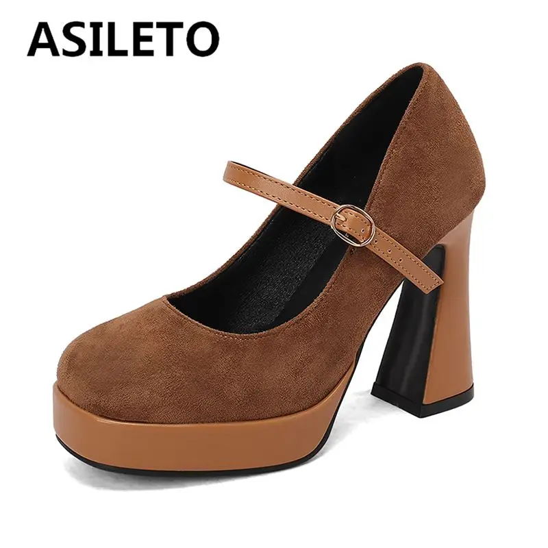 ASILETO Luxury Mary Janes Women Pumps Round Toe Chunky Heels 10.5cm Platform 3cm Buckle Strap Plus Size 44 45 Sexy Party Shoes
ASILETO Luxury Mary Janes Women Pumps Round Toe Chunky Heels 10.5cm Platform 3cm Buckle Strap Plus Size 44 45 Sexy Party Shoes