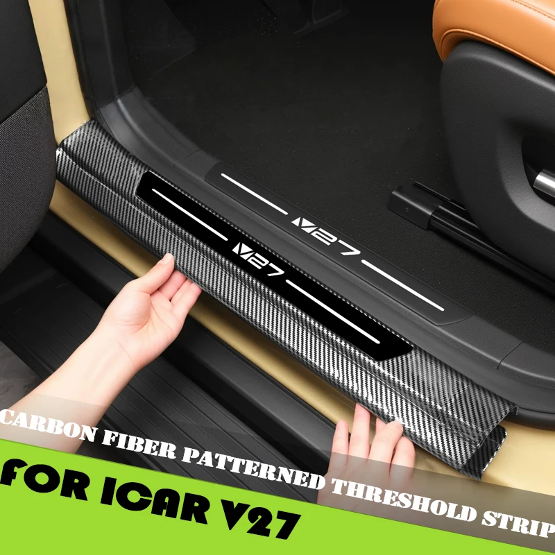 Car Carbon Fiber Patterned Threshold Strip Fit for Chery ICAR V27 2026 Modified Car Welcome Pedal Decoration Interior Accessorie
Car Carbon Fiber Patterned Threshold Strip Fit for Chery ICAR V27 2026 Modified Car Welcome Pedal Decoration Interior Accessorie
