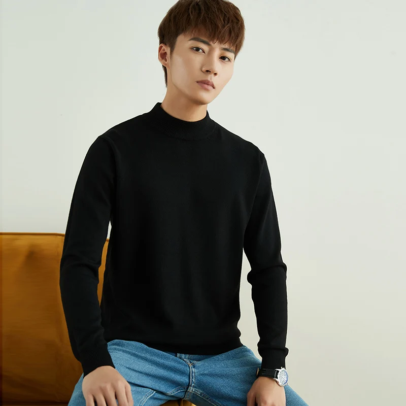Men's Business Casual Thickened Wool Knitted Base Shirt Half High Collar Sweater Autumn Warm Soft Magic Tape Fastening Slim Fit
Men's Business Casual Thickened Wool Knitted Base Shirt Half High Collar Sweater Autumn Warm Soft Magic Tape Fastening Slim Fit