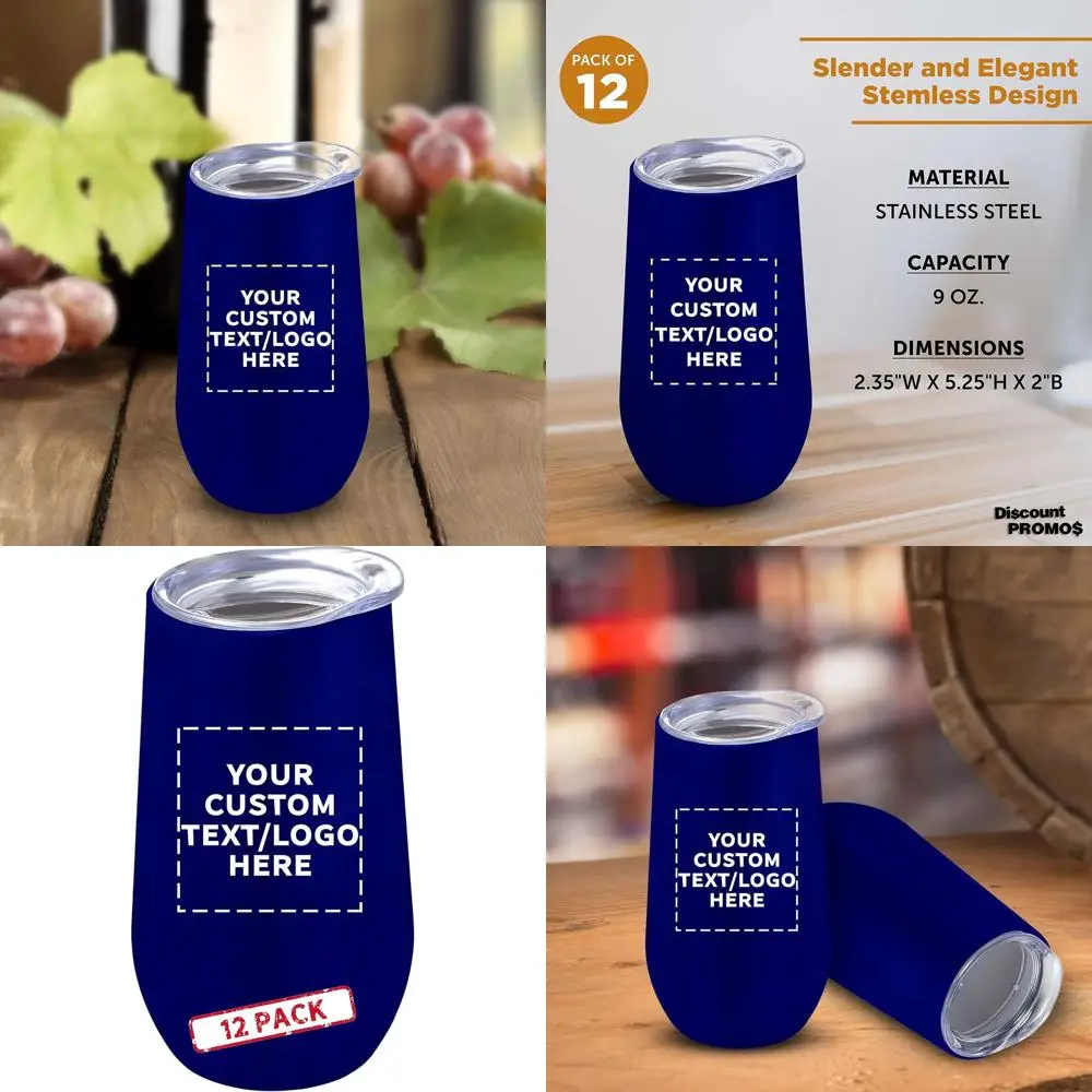 Set of 12 Personalized Stainless Steel Stemless Wine Glasses with Lids, 9 oz, Ideal for Wine, Champagne, Cocktails, and More - B
Set of 12 Personalized Stainless Steel Stemless Wine Glasses with Lids, 9 oz, Ideal for Wine, Champagne, Cocktails, and More - B