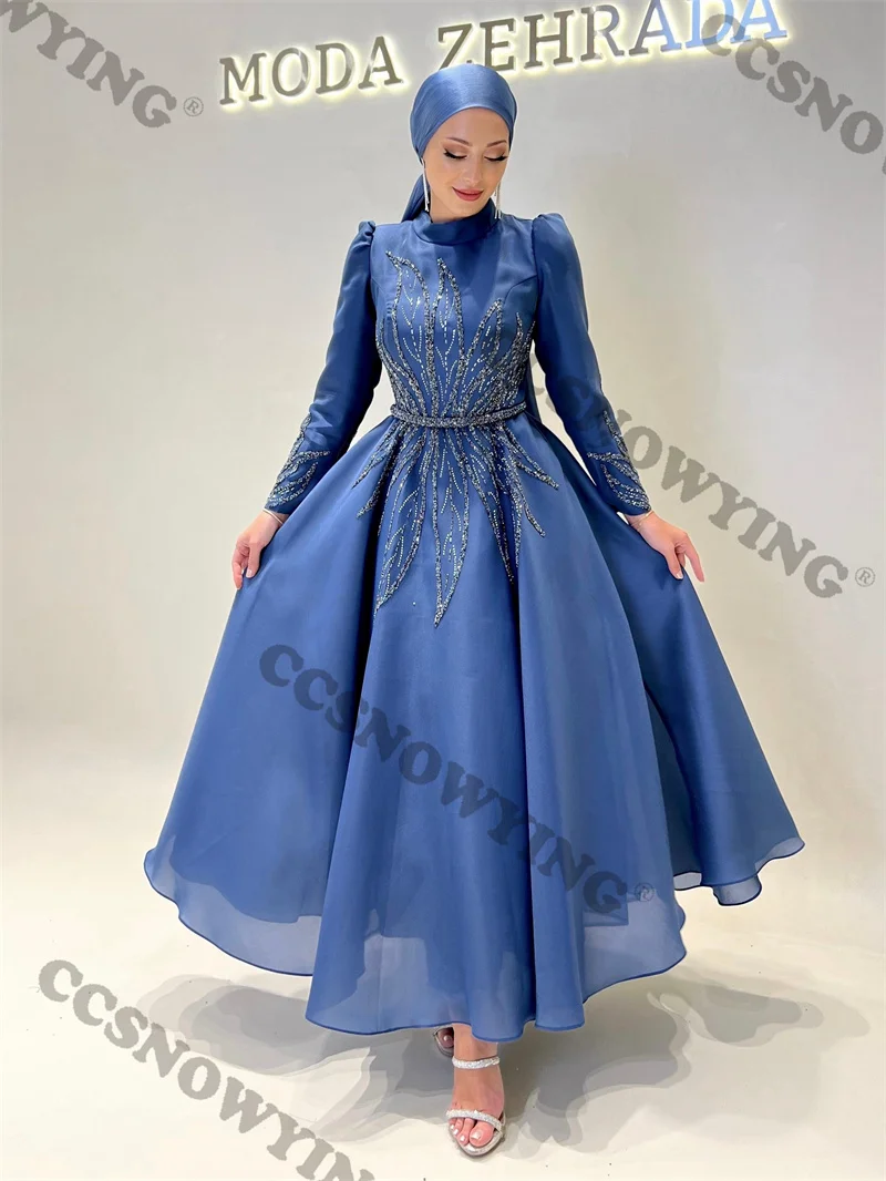 Appliques Beaded Muslim Evening Dresses Organza Long Sleeve Hijab Women Islamic Formal Party Gown Arabic Dubai Robe De Soiree
Appliques Beaded Muslim Evening Dresses Organza Long Sleeve Hijab Women Islamic Formal Party Gown Arabic Dubai Robe De Soiree
