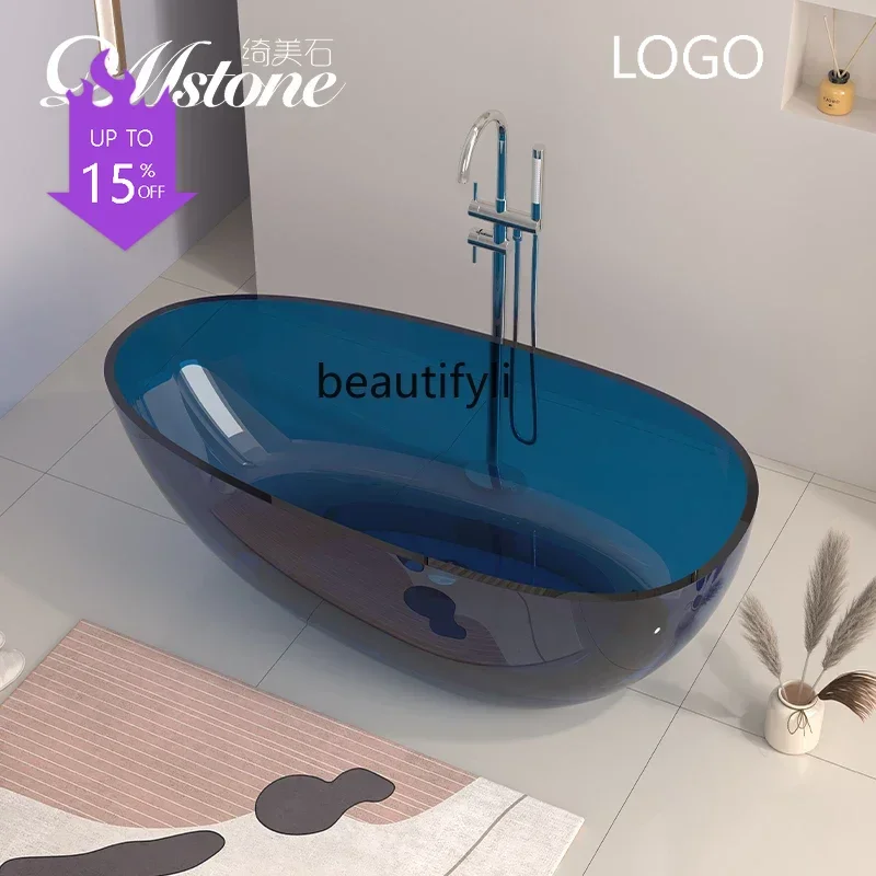 6239Qimeishi transparent bathtub Color crystal artificial stone Oval independent integrated resin bathtub
6239Qimeishi transparent bathtub Color crystal artificial stone Oval independent integrated resin bathtub