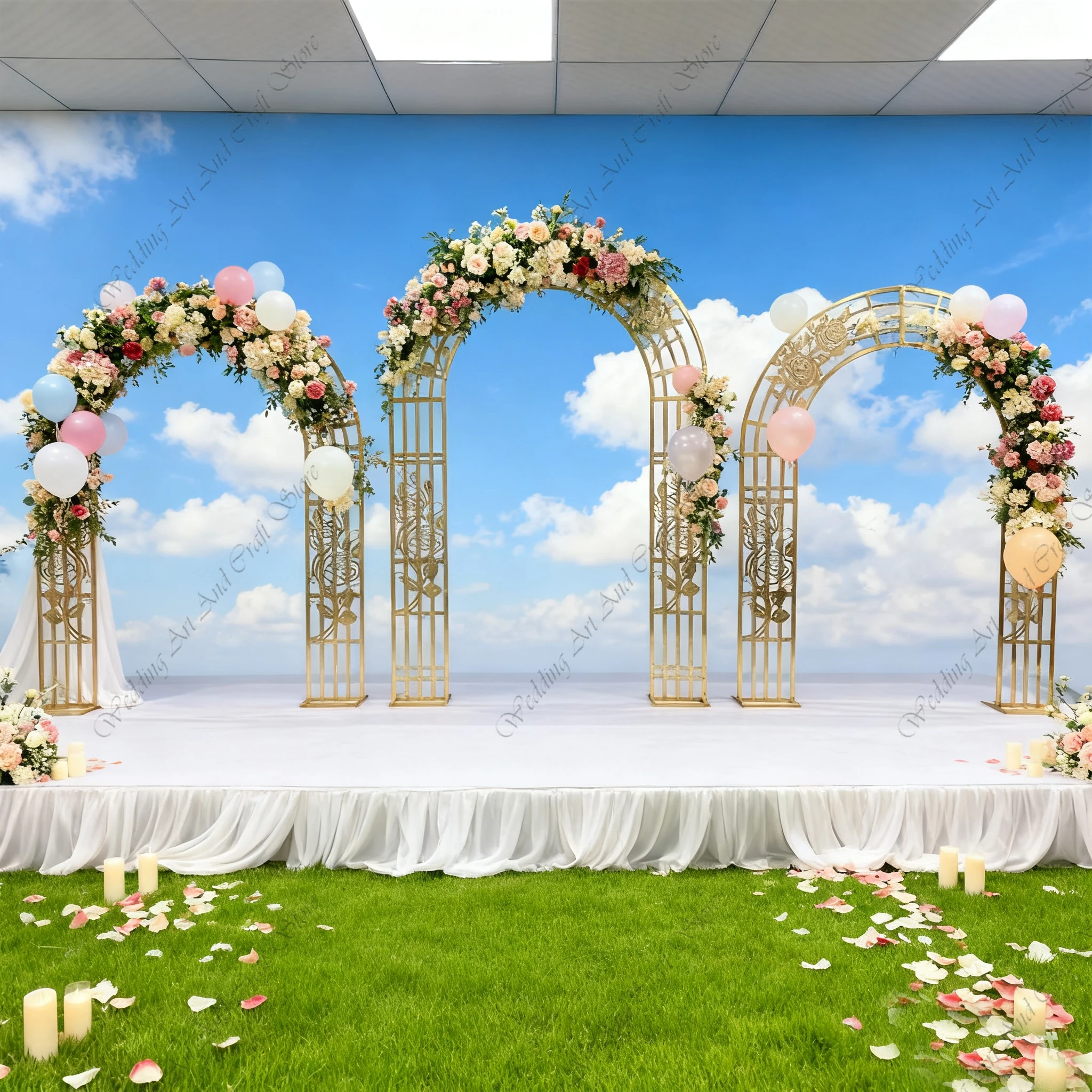 1/3 шт. 2,2-2,6 м железная арка подставка для цветов с тремя стержнями и полой подставкой для розы свадебная сцена фон украшения реквизит ivy348
1/3 шт. 2,2-2,6 м железная арка подставка для цветов с тремя стержнями и полой подставкой для розы свадебная сцена фон украшения реквизит ivy348