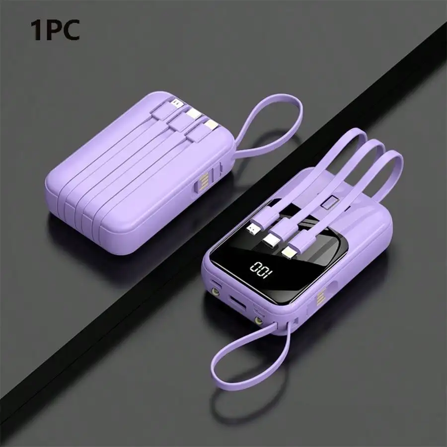 Compact 10000mAh Portable Phone Charger PD 20W Quick Charge Power Bank Built-in Flashlight Power Indicator Universal for iOS Android Outdoor Vacation Camping Emergency Power Supply Holiday Birthday Present
Compact 10000mAh Portable Phone Charger PD 20W Quick Charge Power Bank Built-in Flashlight Power Indicator Universal for iOS Android Outdoor Vacation Camping Emergency Power Supply Holiday Birthday Present