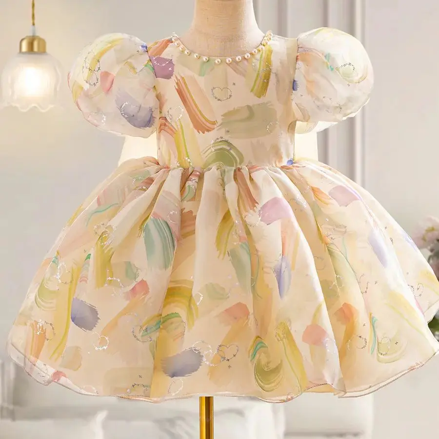 Elegant Dress For Baby Girl Puff Sleeve Beaded Princess Dress For Children Birthday Party Ceremony Pageant Kids Formal Prom Gown
Elegant Dress For Baby Girl Puff Sleeve Beaded Princess Dress For Children Birthday Party Ceremony Pageant Kids Formal Prom Gown