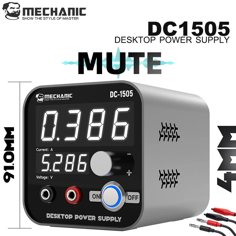 MECHANIC DC1505 Настольный источник питания Светодиодный дисплей с рассеиванием тепла и несколькими интерфейсами Регулируемый источник питания 110 В 220 В
MECHANIC DC1505 Настольный источник питания Светодиодный дисплей с рассеиванием тепла и несколькими интерфейсами Регулируемый источник питания 110 В 220 В
