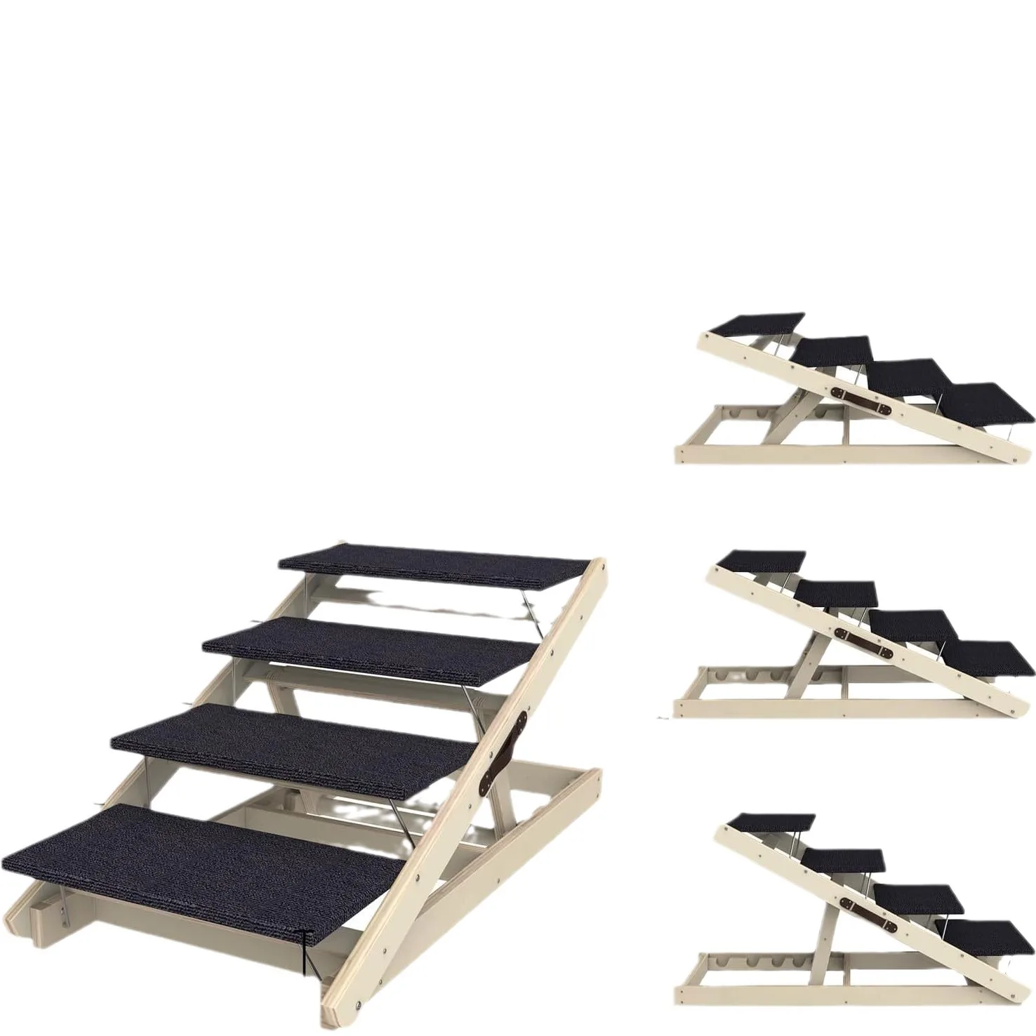 Dog Ramp Adjustable Steps Folding Stairs Small Medium And Large Car Non-slip Surface Wooden
Dog Ramp Adjustable Steps Folding Stairs Small Medium And Large Car Non-slip Surface Wooden