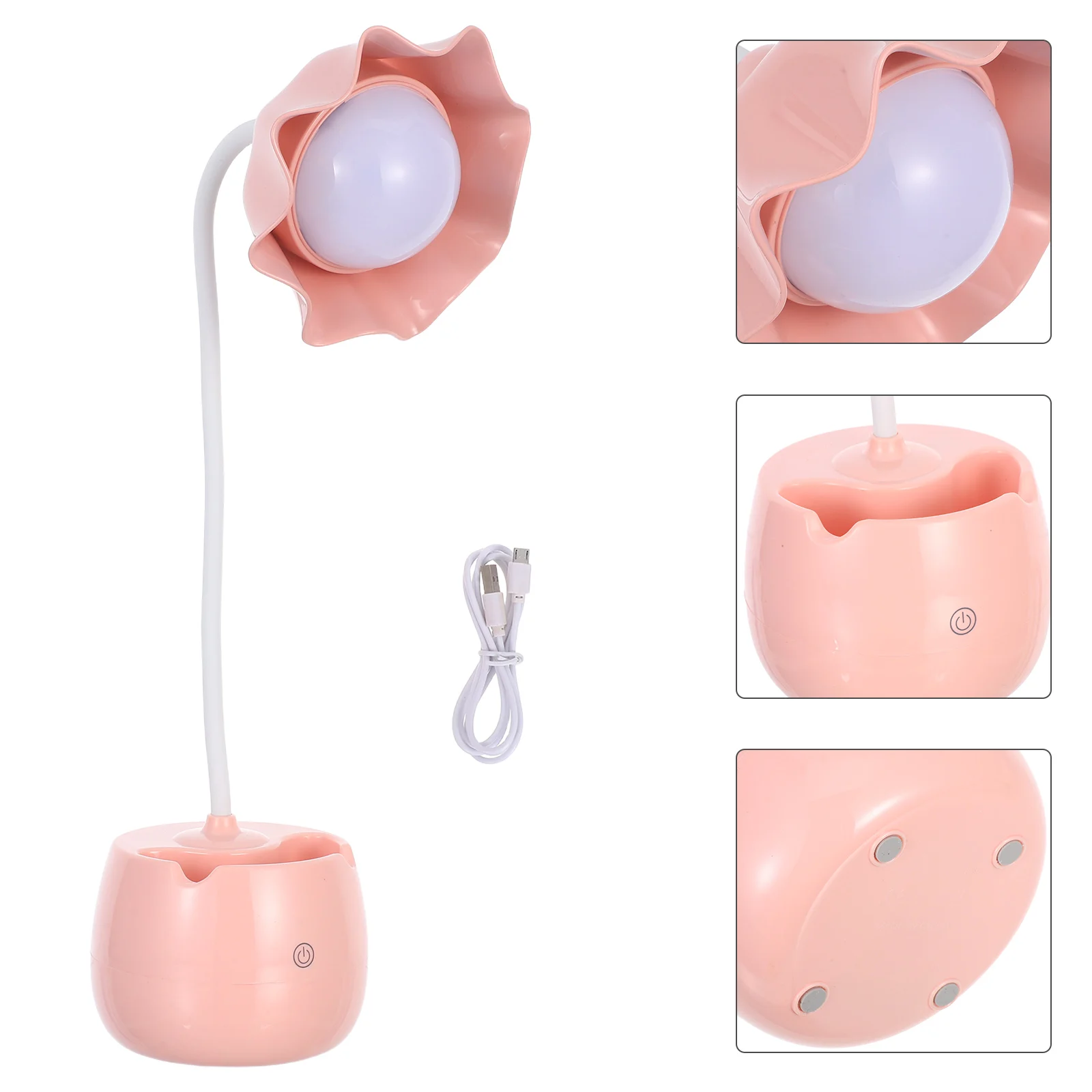 Led Desk Lamp Touch Flower Design Durable Plastic Study Lamp Usb Table Light For Home Office School Pink
Led Desk Lamp Touch Flower Design Durable Plastic Study Lamp Usb Table Light For Home Office School Pink
