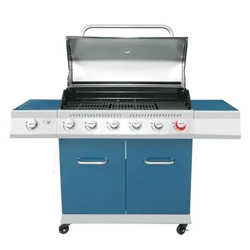 6-Burner Gas Grill with Side Burner 74,000 BTUs BBQ Barbecue Cabinet Style Outdoor Cooker
6-Burner Gas Grill with Side Burner 74,000 BTUs BBQ Barbecue Cabinet Style Outdoor Cooker