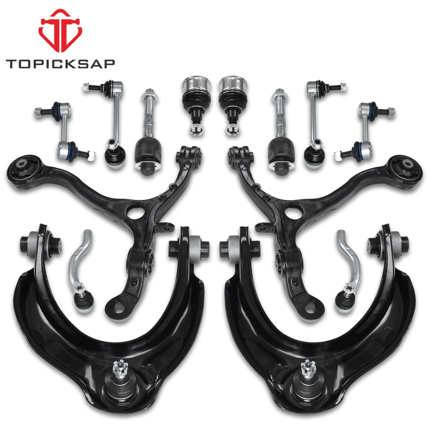 TOPICKSAP 14pcs Suspension Kit Front Upper Lower Control Arm Ball Joints Sway Bar End Link Set for Honda Accord 2008 - 2012
TOPICKSAP 14pcs Suspension Kit Front Upper Lower Control Arm Ball Joints Sway Bar End Link Set for Honda Accord 2008 - 2012