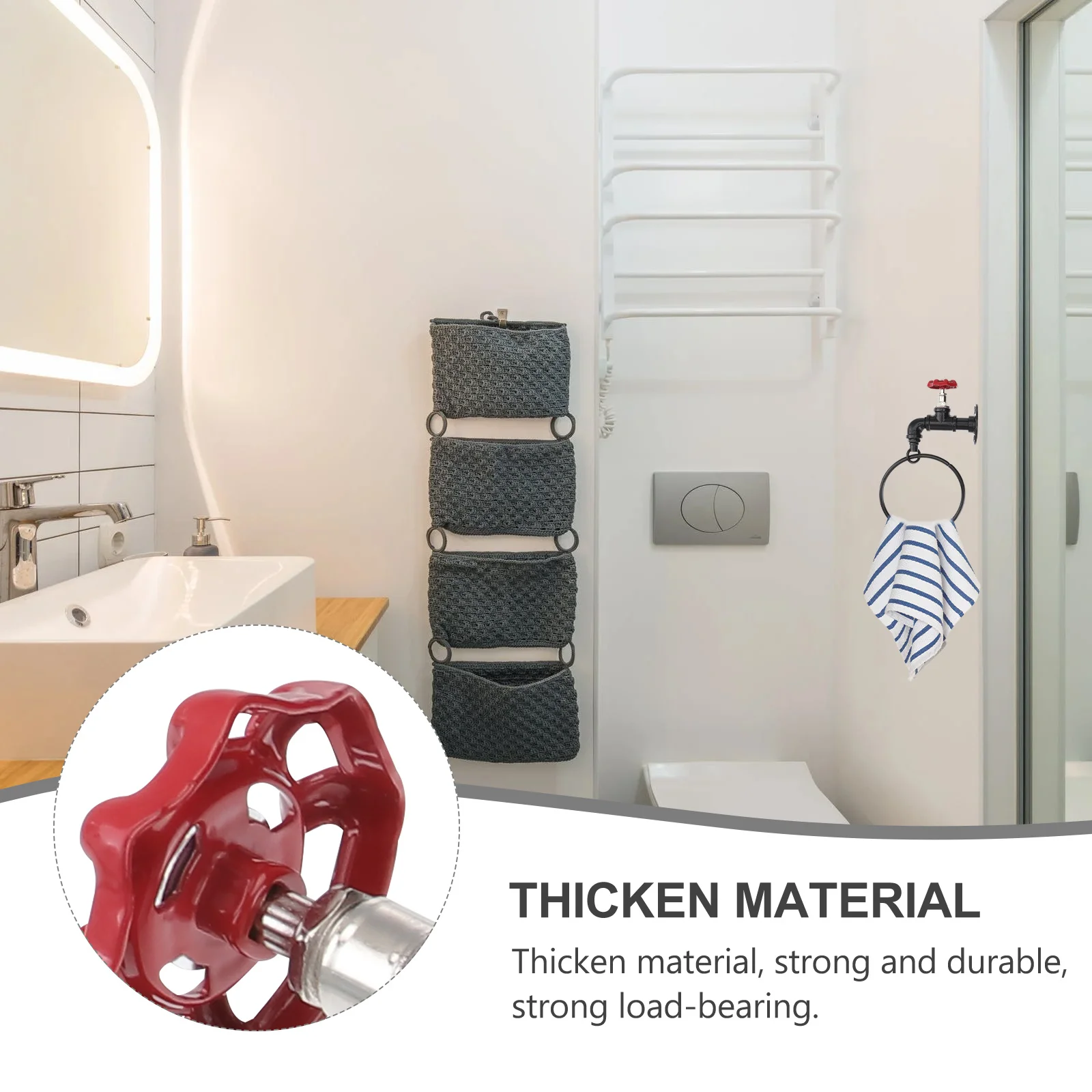 1Pcs Towel Ring Black Premium Material Wall-Mounted Bathroom Storage Solution Heavy Duty Waterproof Simple Towel Holder for Home
1Pcs Towel Ring Black Premium Material Wall-Mounted Bathroom Storage Solution Heavy Duty Waterproof Simple Towel Holder for Home