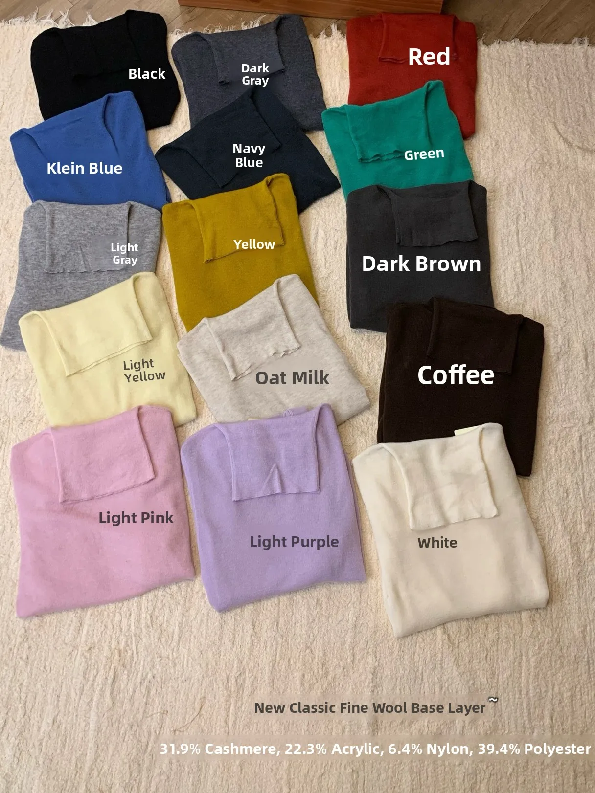 Women's Classic Basic High Ne Fine Wool Comfortable Breathable Autumn Winter Base irt Versatile Sli Loose Fit Long Sl...
Women's Classic Basic High Ne Fine Wool Comfortable Breathable Autumn Winter Base irt Versatile Sli Loose Fit Long Sl...