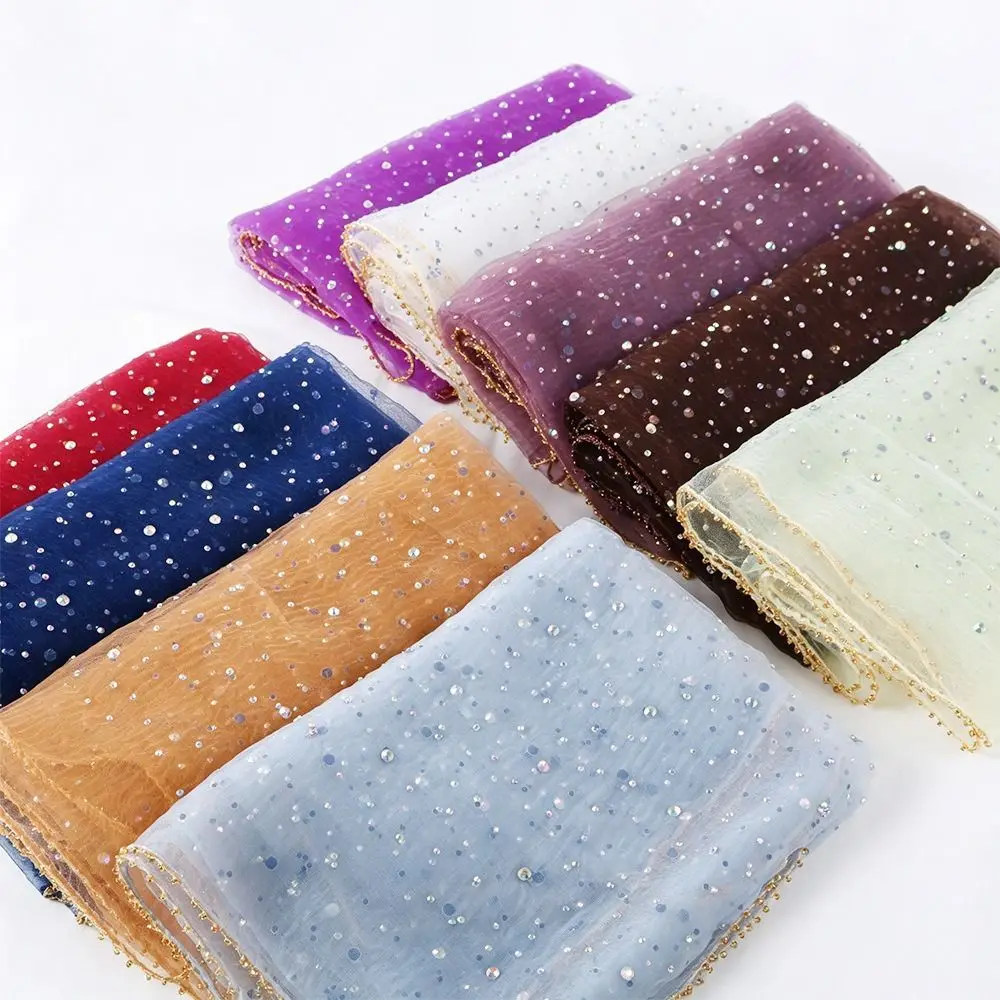 Sparkle Hotfix Rhinestone Square Scarf Thin Sequin Mesh Bandana Breathable Fabric Solid Color Lace Shawl Headband Head Wrap
Sparkle Hotfix Rhinestone Square Scarf Thin Sequin Mesh Bandana Breathable Fabric Solid Color Lace Shawl Headband Head Wrap
