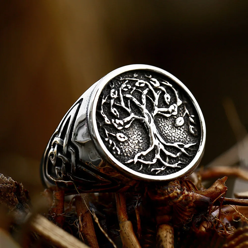 Fashion Vintage Viking Carved Tree of Life Ring For Men Women Stainless Steel Celtic Knot Rings Amulet Jewelry Gift Dropshipping
Fashion Vintage Viking Carved Tree of Life Ring For Men Women Stainless Steel Celtic Knot Rings Amulet Jewelry Gift Dropshipping