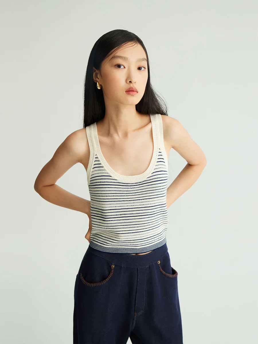 Brand Simple Inner Wear Stripe U-Ne Vest DEARSOCUTE Handpied Store Women's Faion Wool Blend Tank Top
Brand Simple Inner Wear Stripe U-Ne Vest DEARSOCUTE Handpied Store Women's Faion Wool Blend Tank Top
