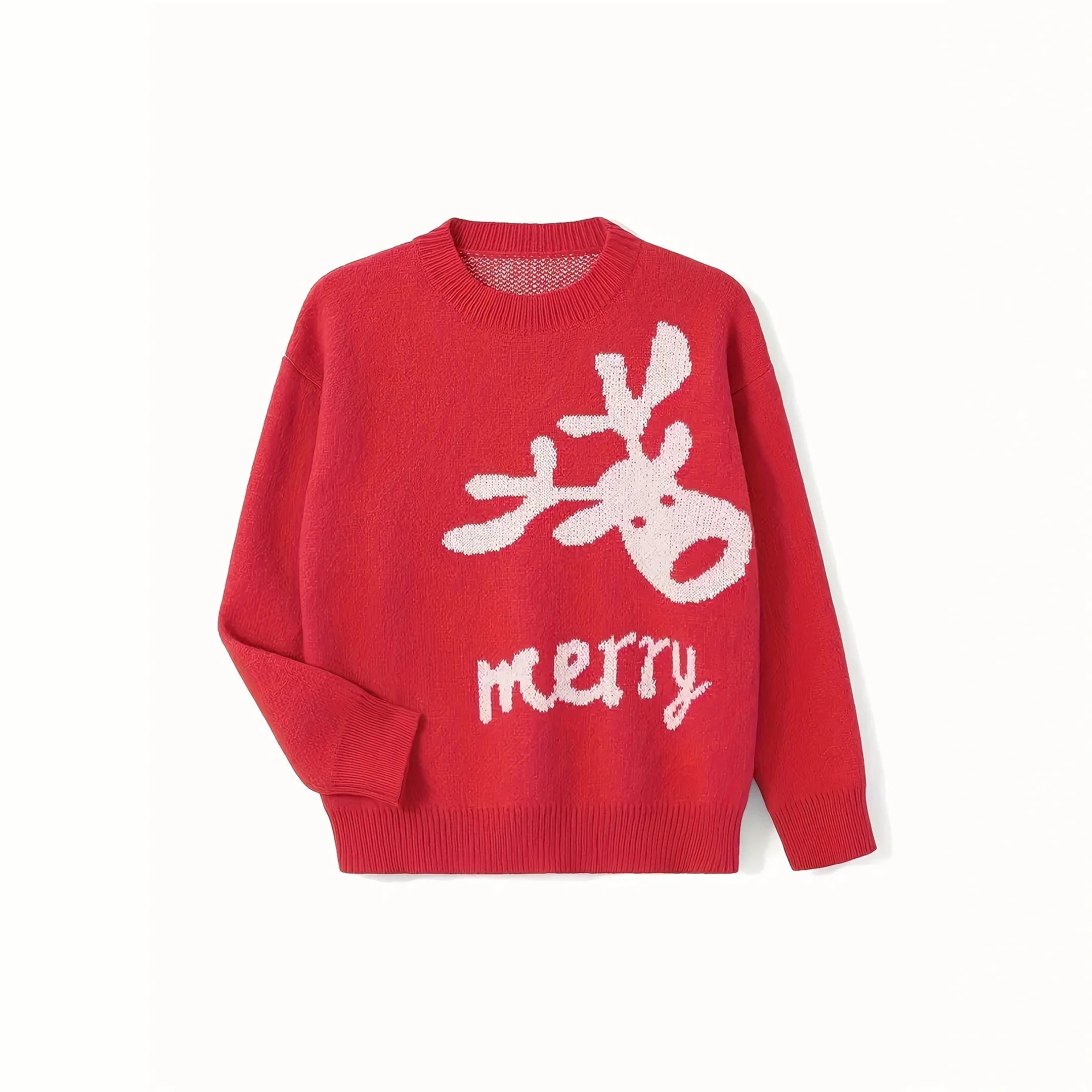 Women's New Cross-border Oversized Sweater Christmas Halloween Yarn Dyed Letter Print Vintage Round Neck Knit Top Cozy Loose Fit
Women's New Cross-border Oversized Sweater Christmas Halloween Yarn Dyed Letter Print Vintage Round Neck Knit Top Cozy Loose Fit