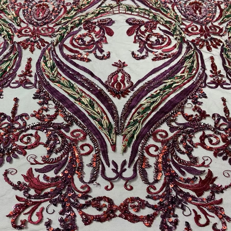 best quality and newest heavy beaded tulle mesh lace for sawing embroidery net fabric TS2001
best quality and newest heavy beaded tulle mesh lace for sawing embroidery net fabric TS2001