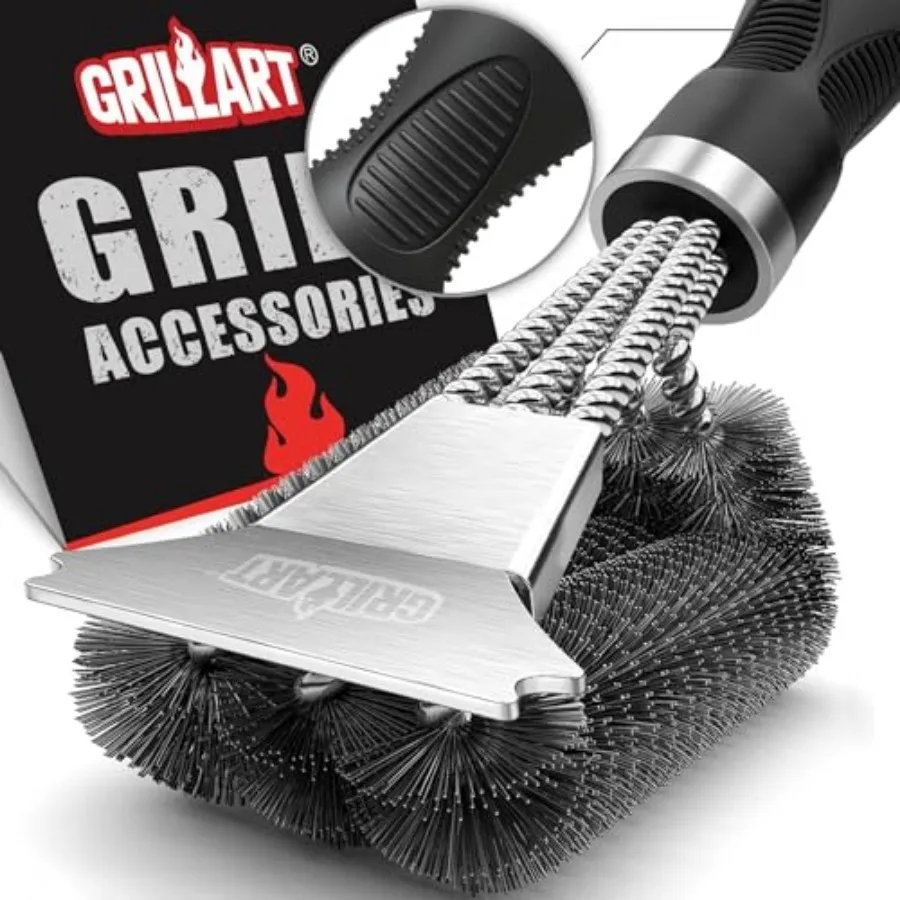 Grill Brush and Scraper, Extra Strong BBQ Cleaner Accessories, Safe Wire Bristles Barbecue Triple Scrubbers Cleaning Brush for
Grill Brush and Scraper, Extra Strong BBQ Cleaner Accessories, Safe Wire Bristles Barbecue Triple Scrubbers Cleaning Brush for