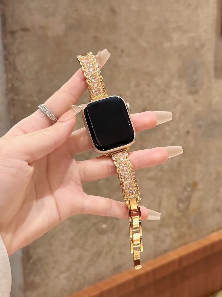 Bling Diamond Watch Band for Apple Watch Bands 38/40/41/42/44/45/46/49mm Sparking Elegant Watch Strap for iWatch S11 10 9 8 6 5
Bling Diamond Watch Band for Apple Watch Bands 38/40/41/42/44/45/46/49mm Sparking Elegant Watch Strap for iWatch S11 10 9 8 6 5