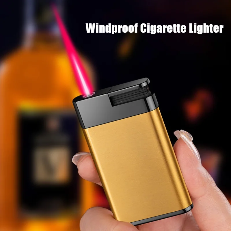 New Cigar Igniter Butane Inflatable Windproof Open Fire Lighter Smoke Metal Red Flame Cigarettes Lighters & Smoking Accessories 
New Cigar Igniter Butane Inflatable Windproof Open Fire Lighter Smoke Metal Red Flame Cigarettes Lighters & Smoking Accessories