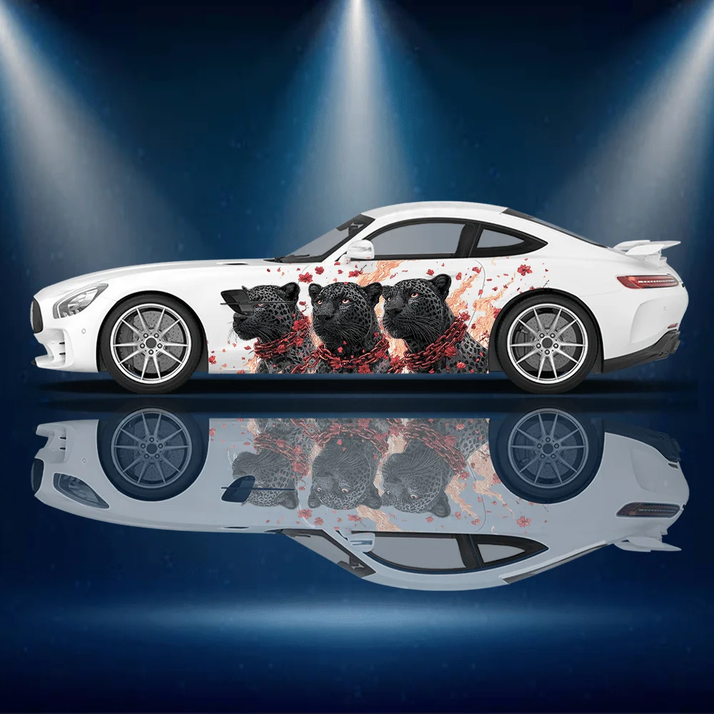 Three Black Panthers and Flame Car Sticker Full Body Decal Decoration Scratches Protect Car Stickers Waterproof Car Vinyl Wraps
Three Black Panthers and Flame Car Sticker Full Body Decal Decoration Scratches Protect Car Stickers Waterproof Car Vinyl Wraps