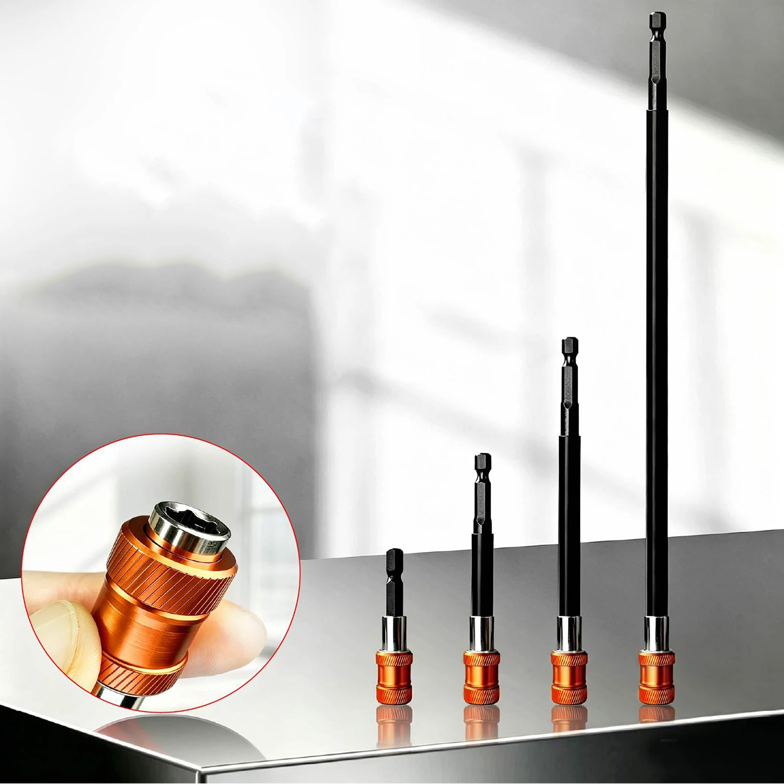 4Pcs 1/4inch Shank Bit Holder Quick Release Hex Shank Quick Change Screwdriver Bits Holders for Screwdriver Electric Drill
4Pcs 1/4inch Shank Bit Holder Quick Release Hex Shank Quick Change Screwdriver Bits Holders for Screwdriver Electric Drill
