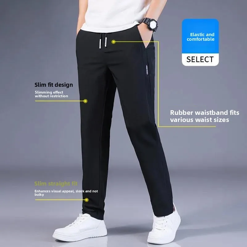 Ice Silk Casual Pants Men's New Sle Thin Loose Straight Leg Casual Sports Long Trousers Trendy Workwear Youth Active Sle
Ice Silk Casual Pants Men's New Sle Thin Loose Straight Leg Casual Sports Long Trousers Trendy Workwear Youth Active Sle