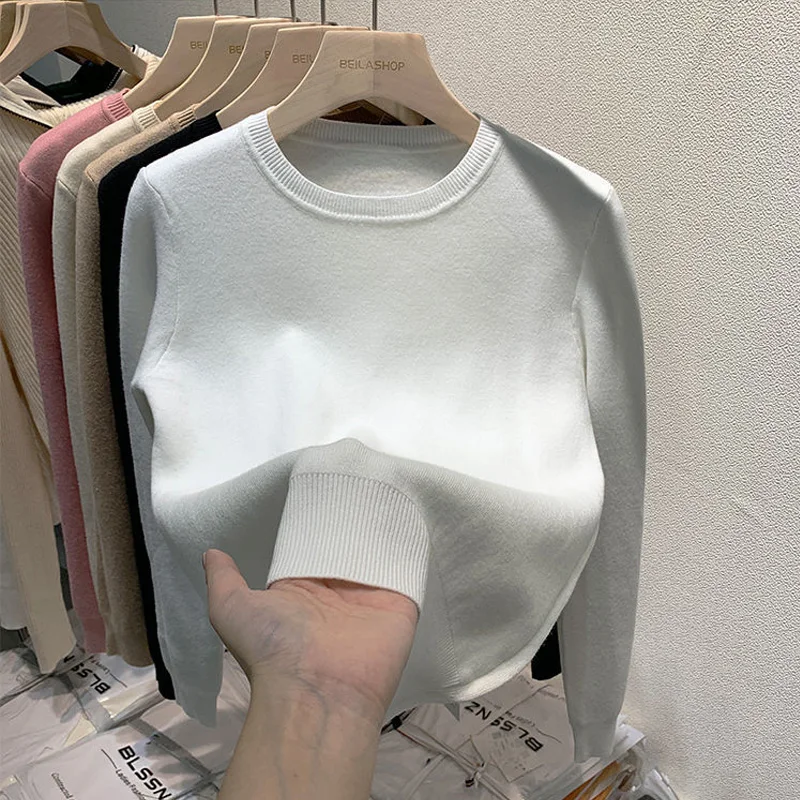 Mink Fleece One-piece Fleece Sweater Women Autumn Winter 2024 New Warm Solid Loose Tops Thick Fleece Base Knitted Clothing 31070
Mink Fleece One-piece Fleece Sweater Women Autumn Winter 2024 New Warm Solid Loose Tops Thick Fleece Base Knitted Clothing 31070