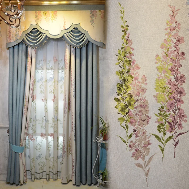 Modern American European Curtains for Living room bedroom pastoral high-end simple modern chenille valance tulle customize
Modern American European Curtains for Living room bedroom pastoral high-end simple modern chenille valance tulle customize