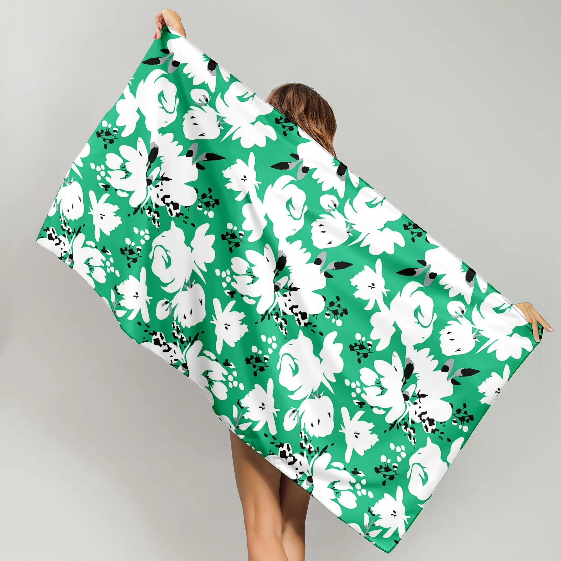 Elegant Green White Floral Beach Towel Polyester Quick Dry Sand Free Swimming Bath Towel For Women Summer Pool Vacation Travel
Elegant Green White Floral Beach Towel Polyester Quick Dry Sand Free Swimming Bath Towel For Women Summer Pool Vacation Travel