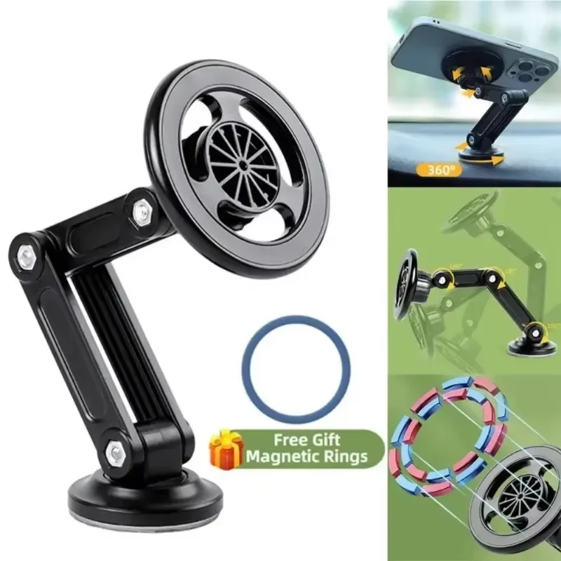 Multifunctional Magnetic Car Mount 360° Rotating Foldable Magnetic Mount for Car Navigation
Multifunctional Magnetic Car Mount 360° Rotating Foldable Magnetic Mount for Car Navigation