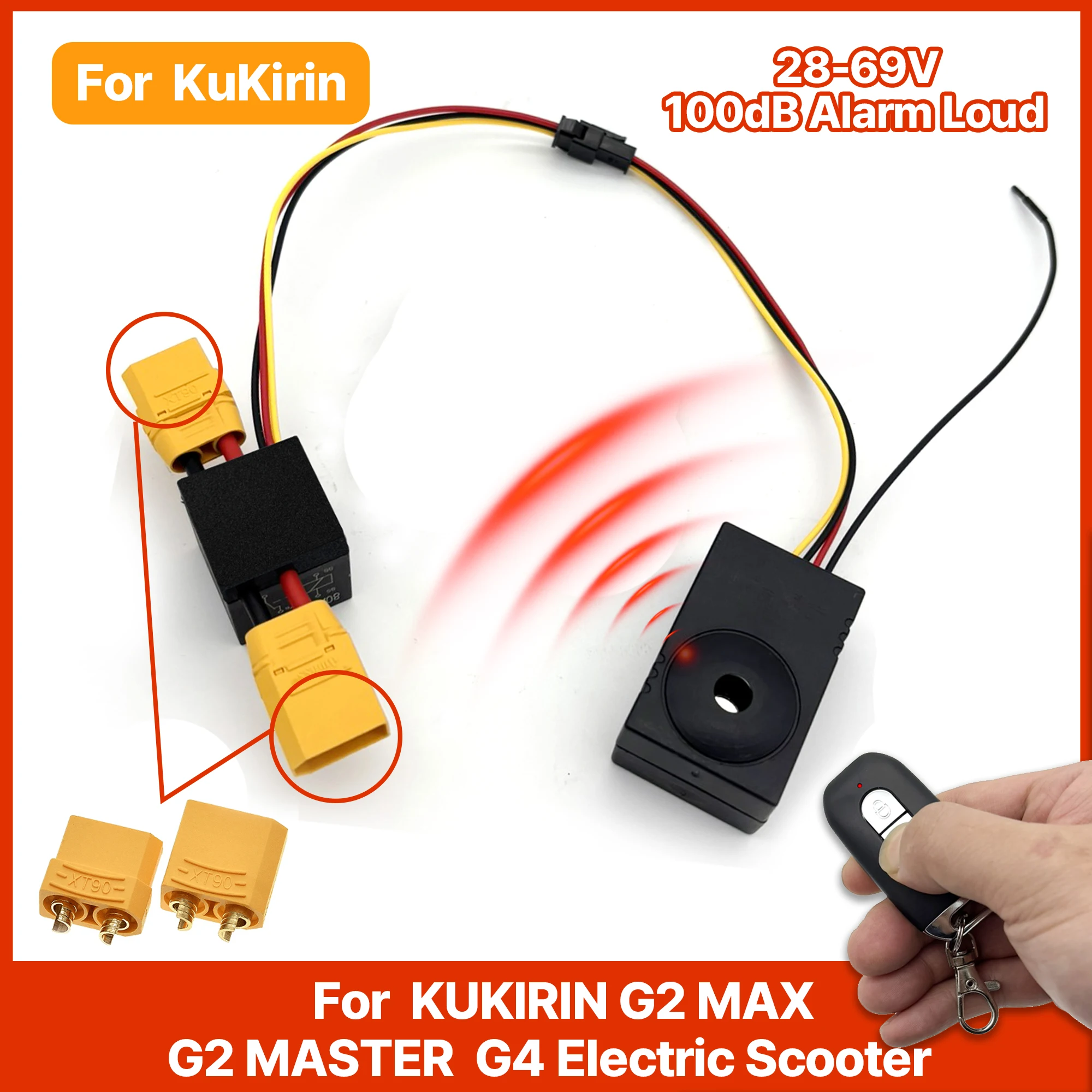 Hidden Anti-Theft Alarm XT90 for KUKIRIN G2 MASTER G2 MAX G4 Electric Scooter Invisible Waterproof 100dB Loud 28-69V
Hidden Anti-Theft Alarm XT90 for KUKIRIN G2 MASTER G2 MAX G4 Electric Scooter Invisible Waterproof 100dB Loud 28-69V