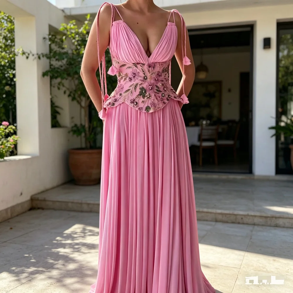 Customized Elegant Long Evening Dresses for Special Occasions V-Neck Floor-Length Sweep Train Women Prom Party Gala Gowns 2026
Customized Elegant Long Evening Dresses for Special Occasions V-Neck Floor-Length Sweep Train Women Prom Party Gala Gowns 2026