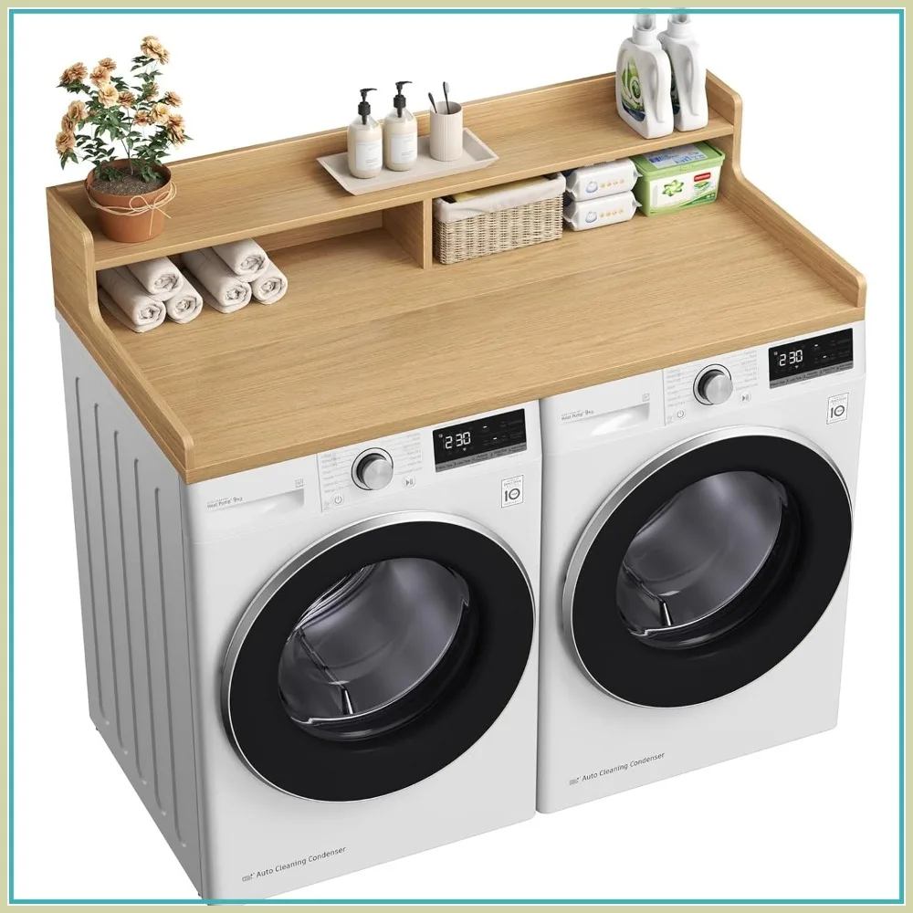 54" x 27.5" 2-Tier Washer Dryer Countertop with Shelf, Heavy Duty Laundry Topper, Waterproof Oak
54" x 27.5" 2-Tier Washer Dryer Countertop with Shelf, Heavy Duty Laundry Topper, Waterproof Oak