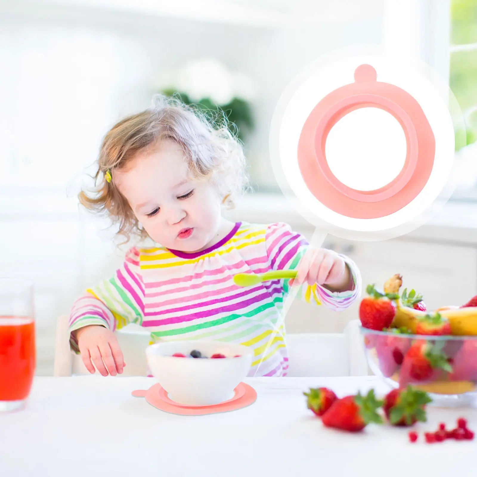 1Pcs Baby Bowl Non-Slip Silicone Mat Suction Cup Sucker Designed for Stable Feeding Anti-Tip Strong Suction Baby Tableware Mat
1Pcs Baby Bowl Non-Slip Silicone Mat Suction Cup Sucker Designed for Stable Feeding Anti-Tip Strong Suction Baby Tableware Mat