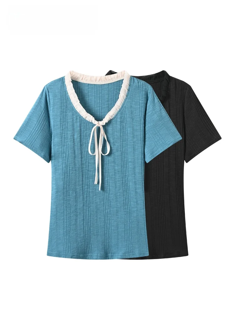 plus Size Women's Short Sleeve T-Shirt Shoulder Width Regular Fit Summer Casual Versatile Slimming Top French Style Polyester...
plus Size Women's Short Sleeve T-Shirt Shoulder Width Regular Fit Summer Casual Versatile Slimming Top French Style Polyester...